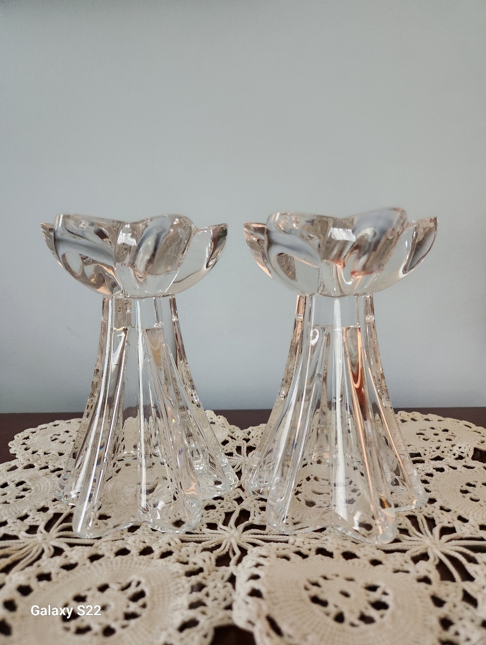 Pair Of Vintage Mikasa "Blossom" Candle Holders